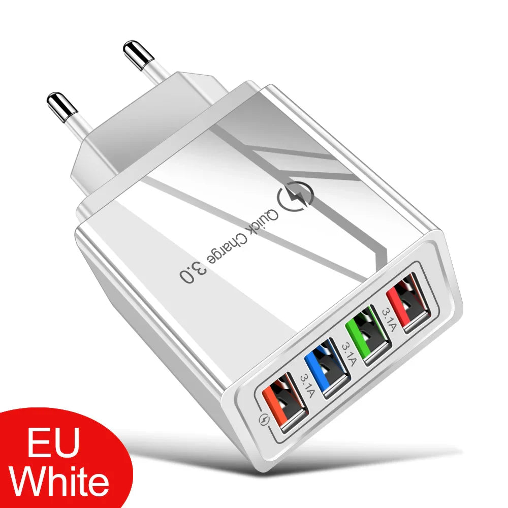 EU/US Plug USB Charger Quick Charge 3.0 For Phone Adapter