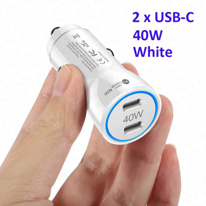 MZX 40W Smart Car Charger PD Type C