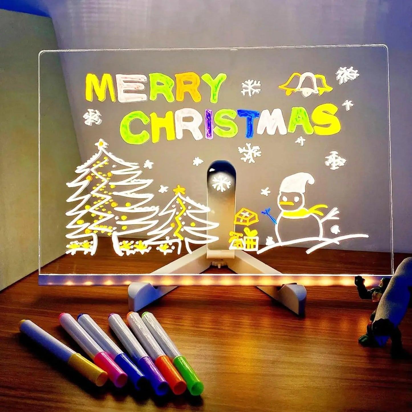 New Glowing Acrylic Marker Board LED Luminous Erasable Children's Drawing Board