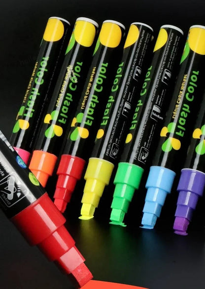 8 Color/set LED Highlighter Fluorescent Marker Pens Erasable