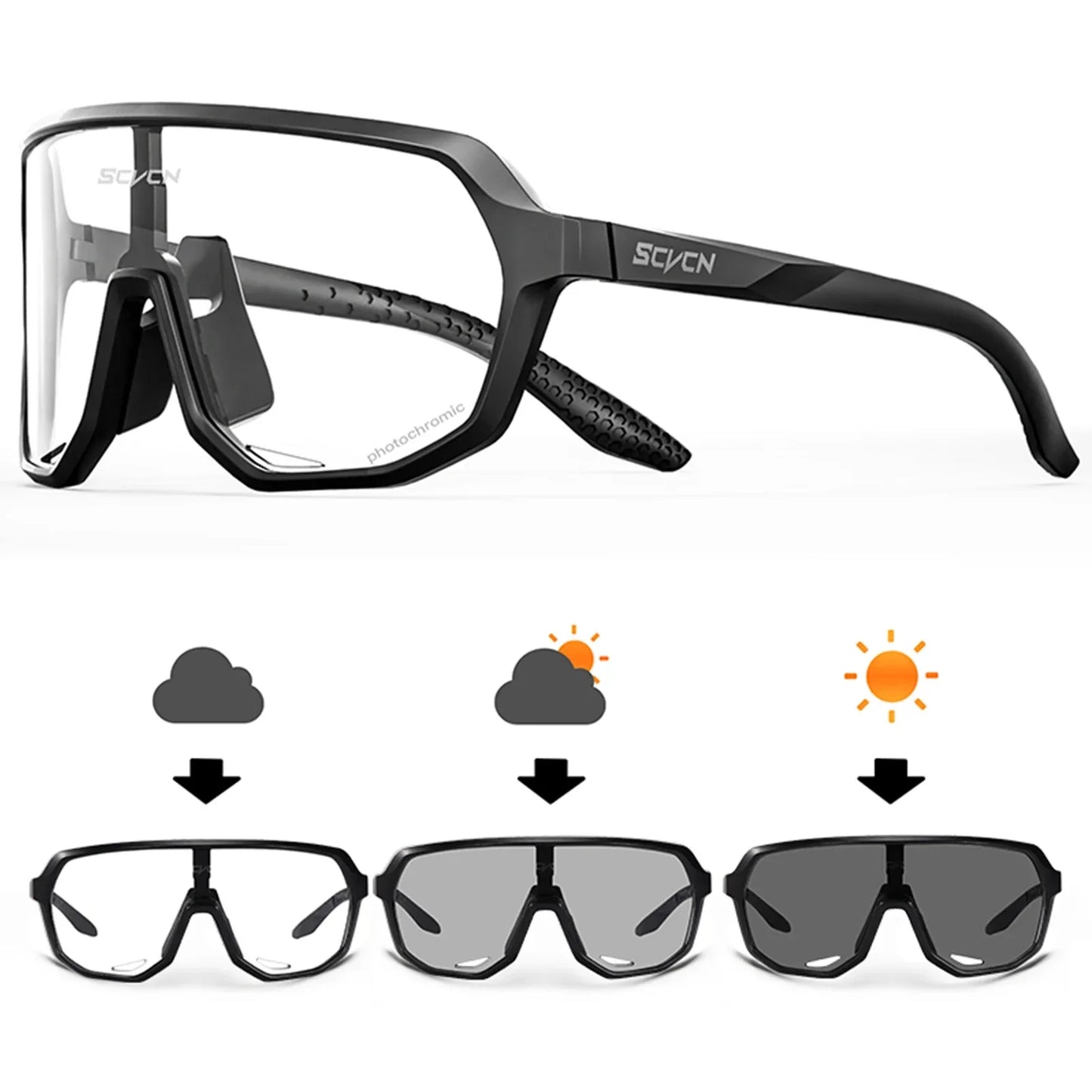 Men Bike Photochromic Glasses Cycling Sunglasses for Women Sports