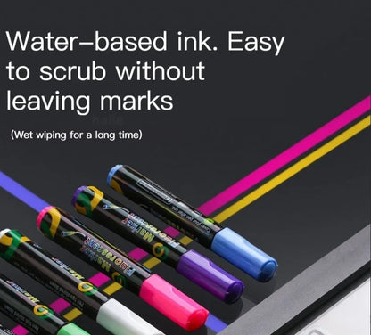 8 Color/set LED Highlighter Fluorescent Marker Pens Erasable