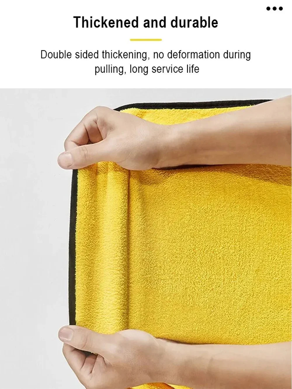 Car Wash Towels Cleaning Cloth Absorbent Dry Cloth General Purpose Microfiber Towel Thickened Yellow 30/40/60cm