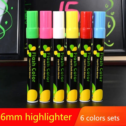 8 Color/set LED Highlighter Fluorescent Marker Pens Erasable