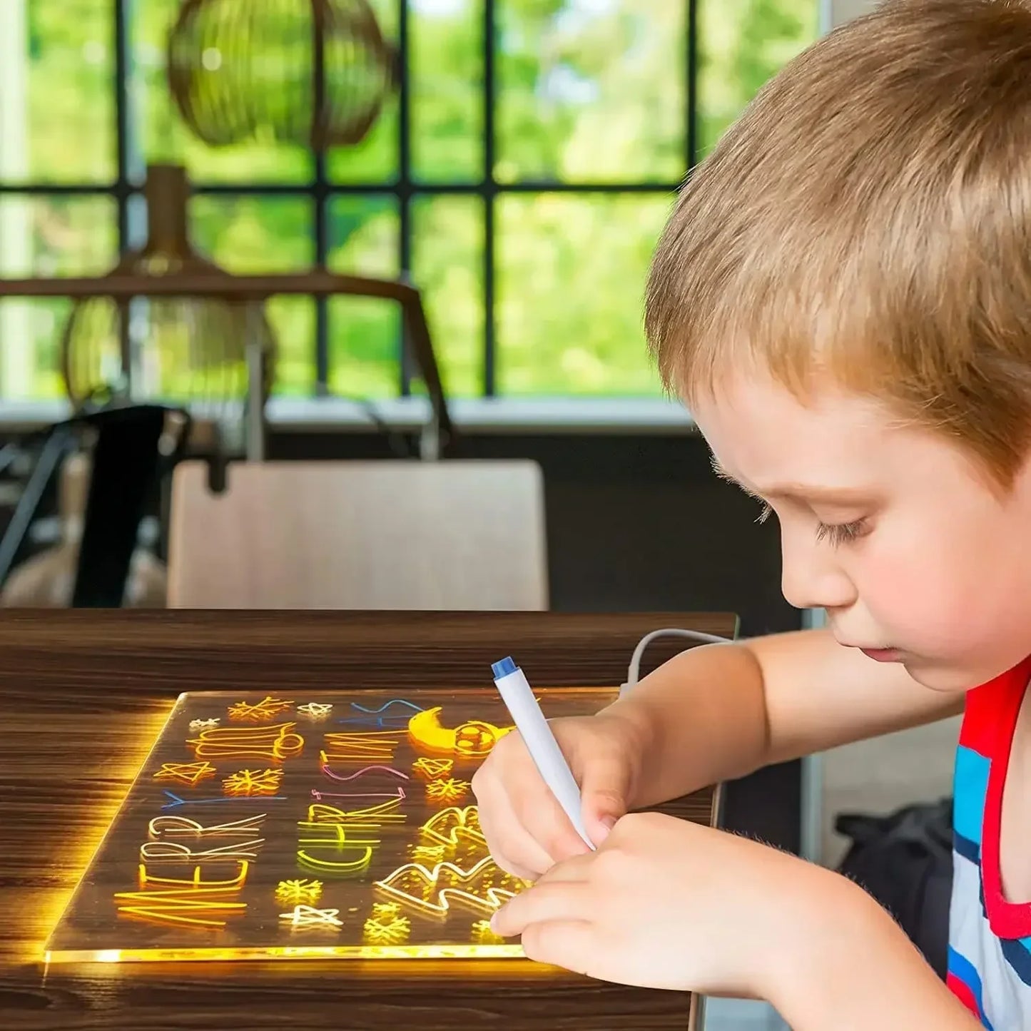 New Glowing Acrylic Marker Board LED Luminous Erasable Children's Drawing Board