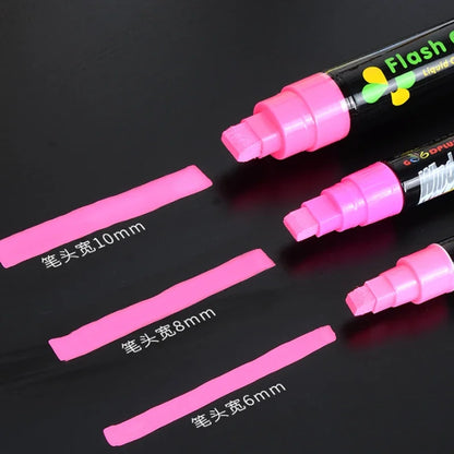 8 Color/set LED Highlighter Fluorescent Marker Pens Erasable