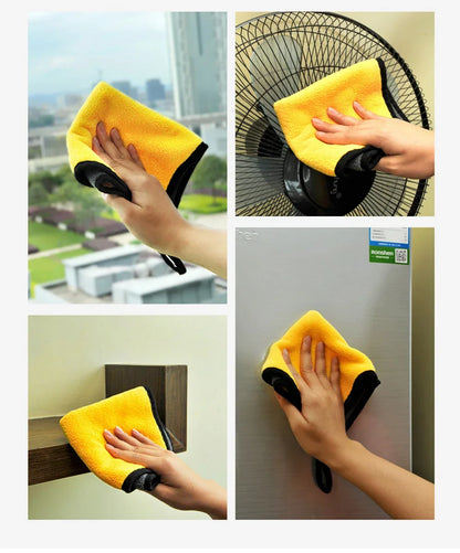 Car Wash Towels Cleaning Cloth Absorbent Dry Cloth General Purpose Microfiber Towel Thickened Yellow 30/40/60cm