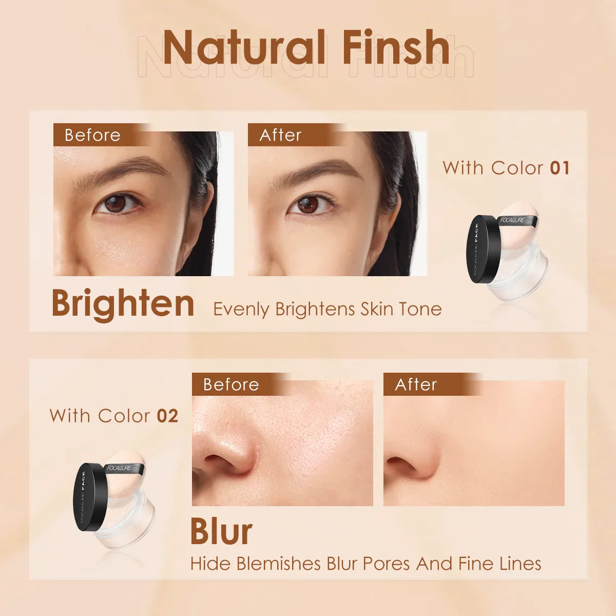 Natural Soft Face Makeup Powder